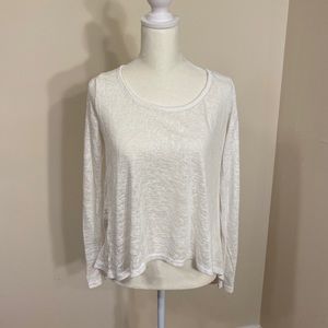 White long sleeve top